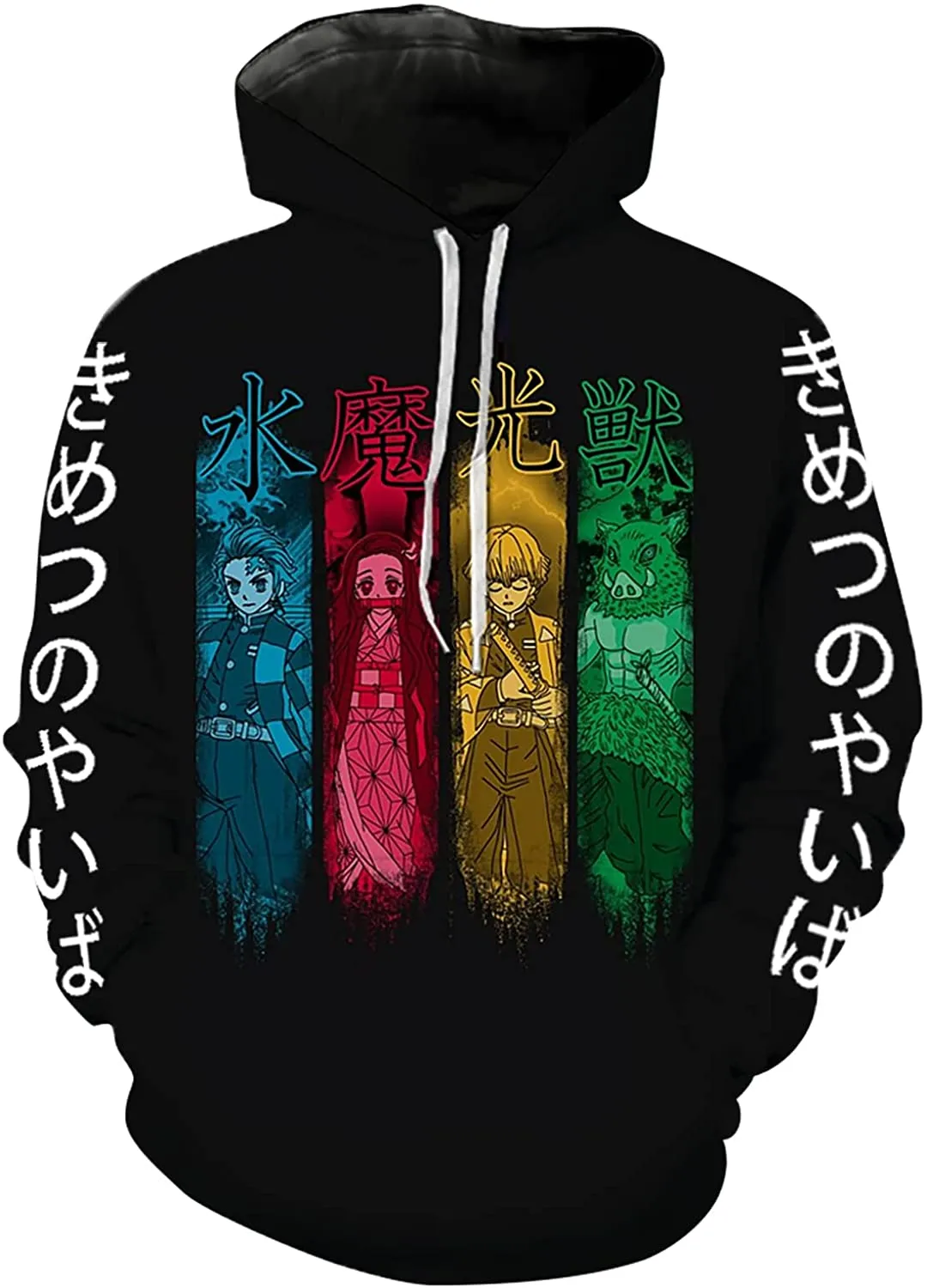 Anime Damon Slayer Unisex Anime Hoodie Novelty Outerwear Pullovers Sweatshirt