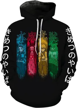 Anime Damon Slayer Unisex Anime Hoodie Novelty Outerwear Pullovers Sweatshirt