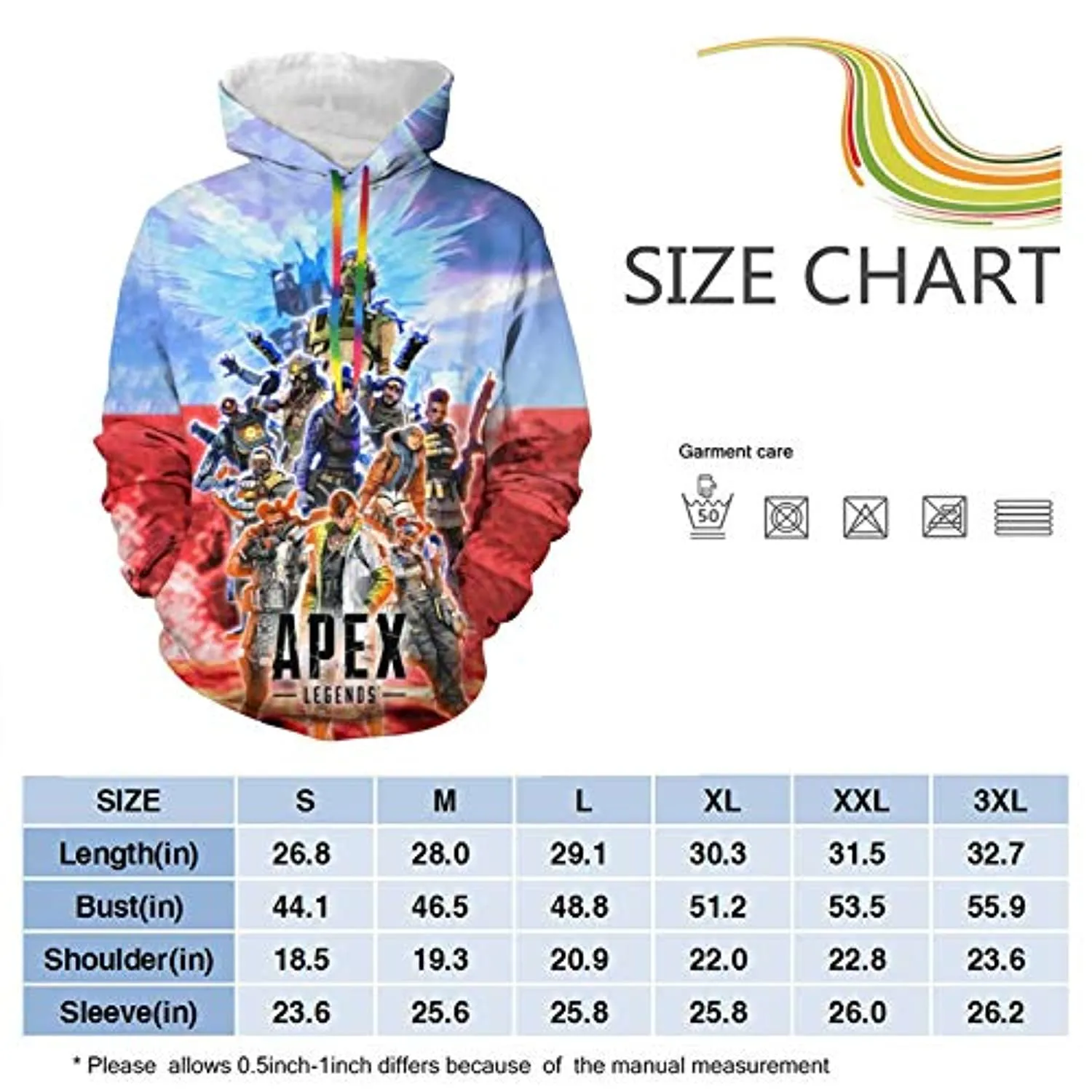 Apex Legends Hoodies - Fashion 3D Print Drawsrting Pullover Gaming Hoodie