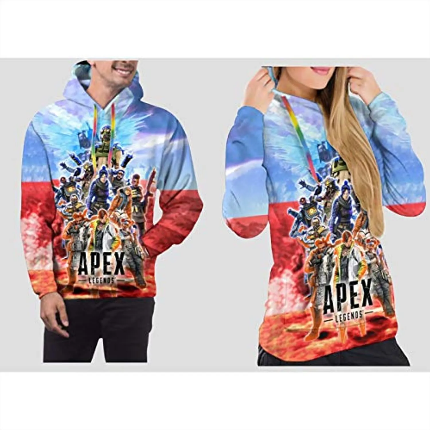 Apex Legends Hoodies - Fashion 3D Print Drawsrting Pullover Gaming Hoodie