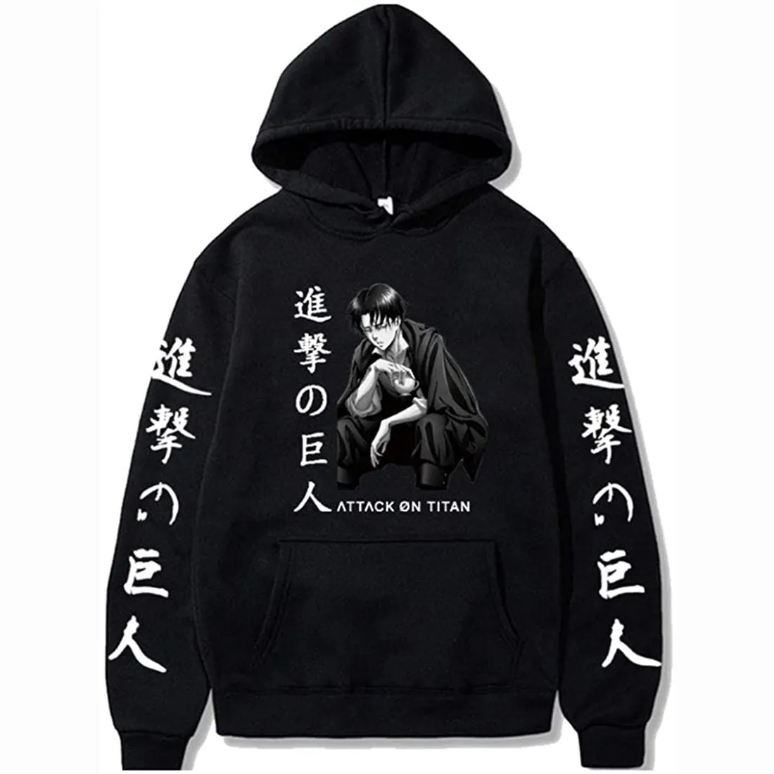 Attack on Titan Hoodie Ackerman Levi Sweater Sweatshirt Cosplay Costume Pullover