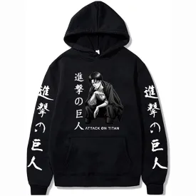 Attack on Titan Hoodie Ackerman Levi Sweater Sweatshirt Cosplay Costume Pullover