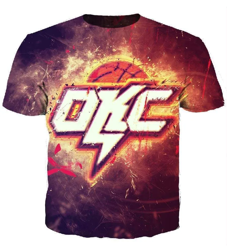 Basketball Oklahoma City Thunder Hoodies - Zip Up Red Thunder Hoodie