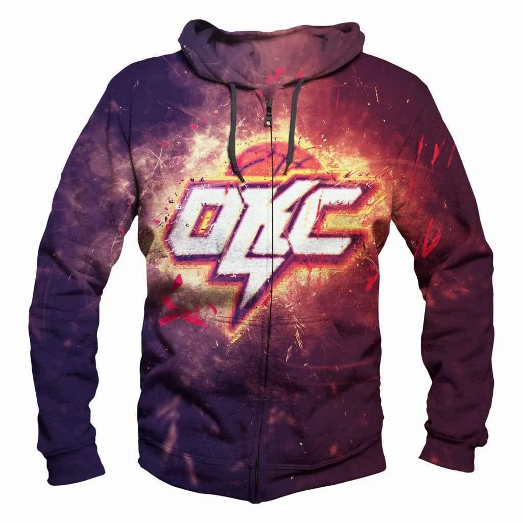 Basketball Oklahoma City Thunder Hoodies - Zip Up Red Thunder Hoodie