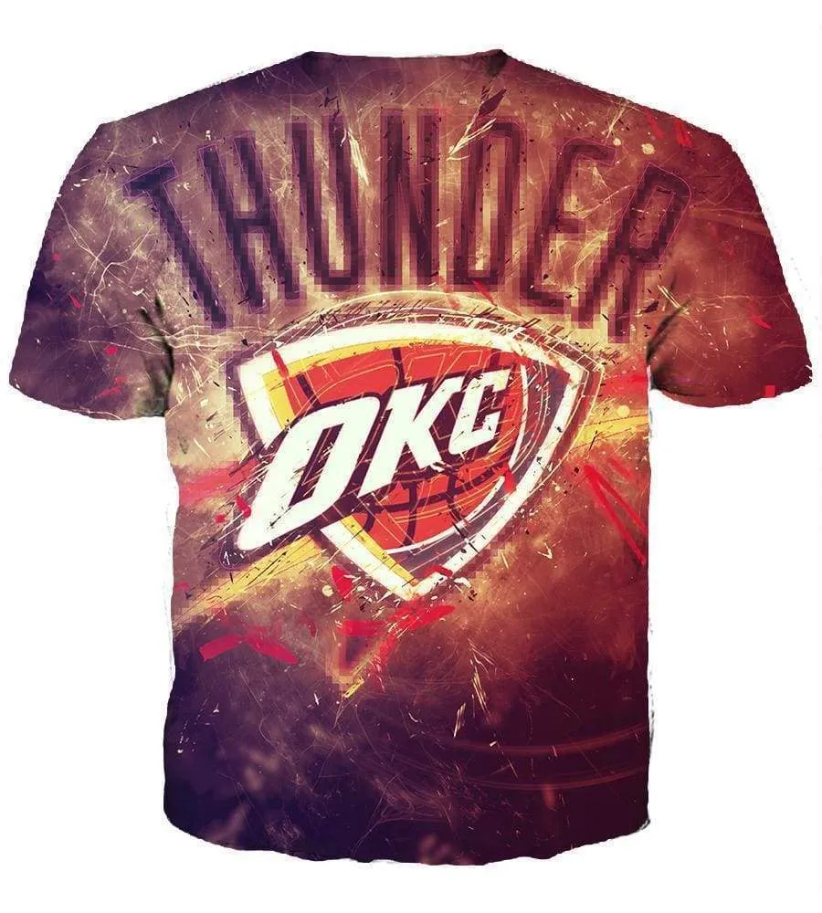 Basketball Oklahoma City Thunder Hoodies - Zip Up Red Thunder Hoodie
