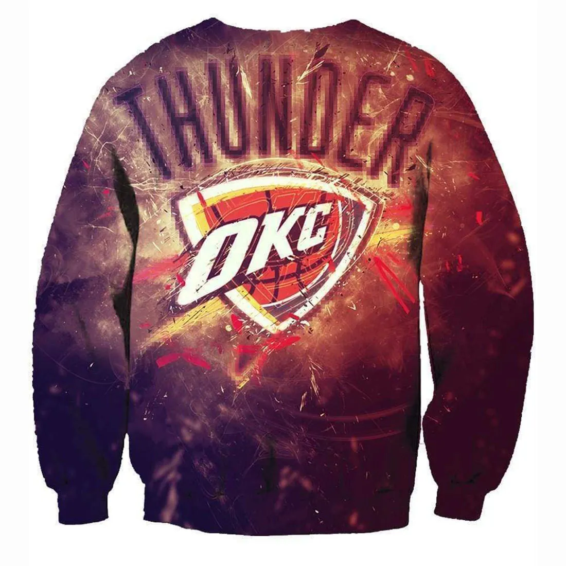 Basketball Oklahoma City Thunder Hoodies - Zip Up Red Thunder Hoodie