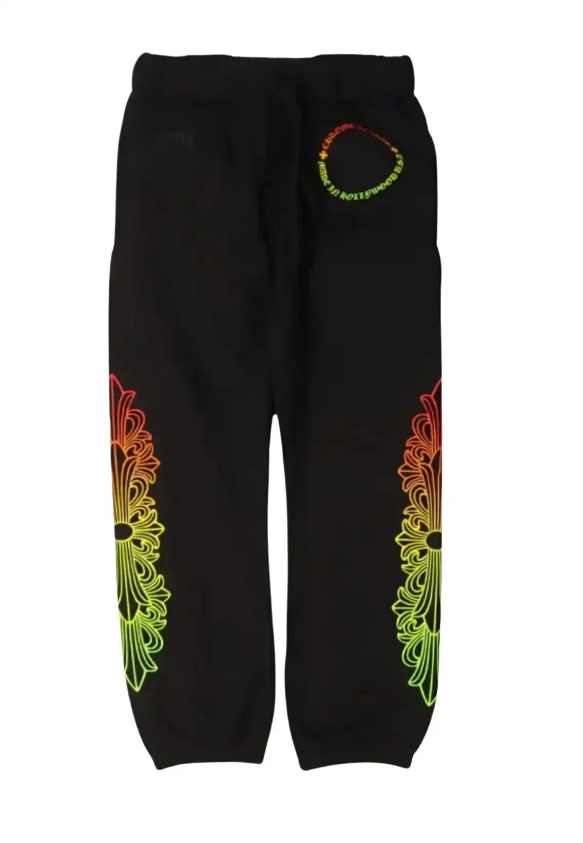 Chrome Hearts 'Multi Color' Floral Print Black Sweatpants