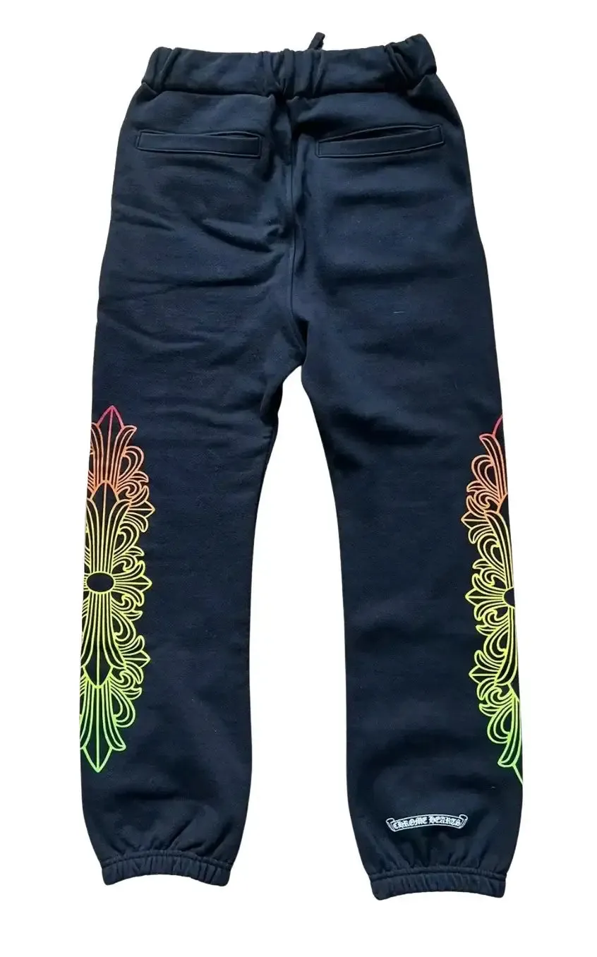 Chrome Hearts 'Multi Color' Floral Print Black Sweatpants