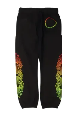 Chrome Hearts 'Multi Color' Floral Print Black Sweatpants