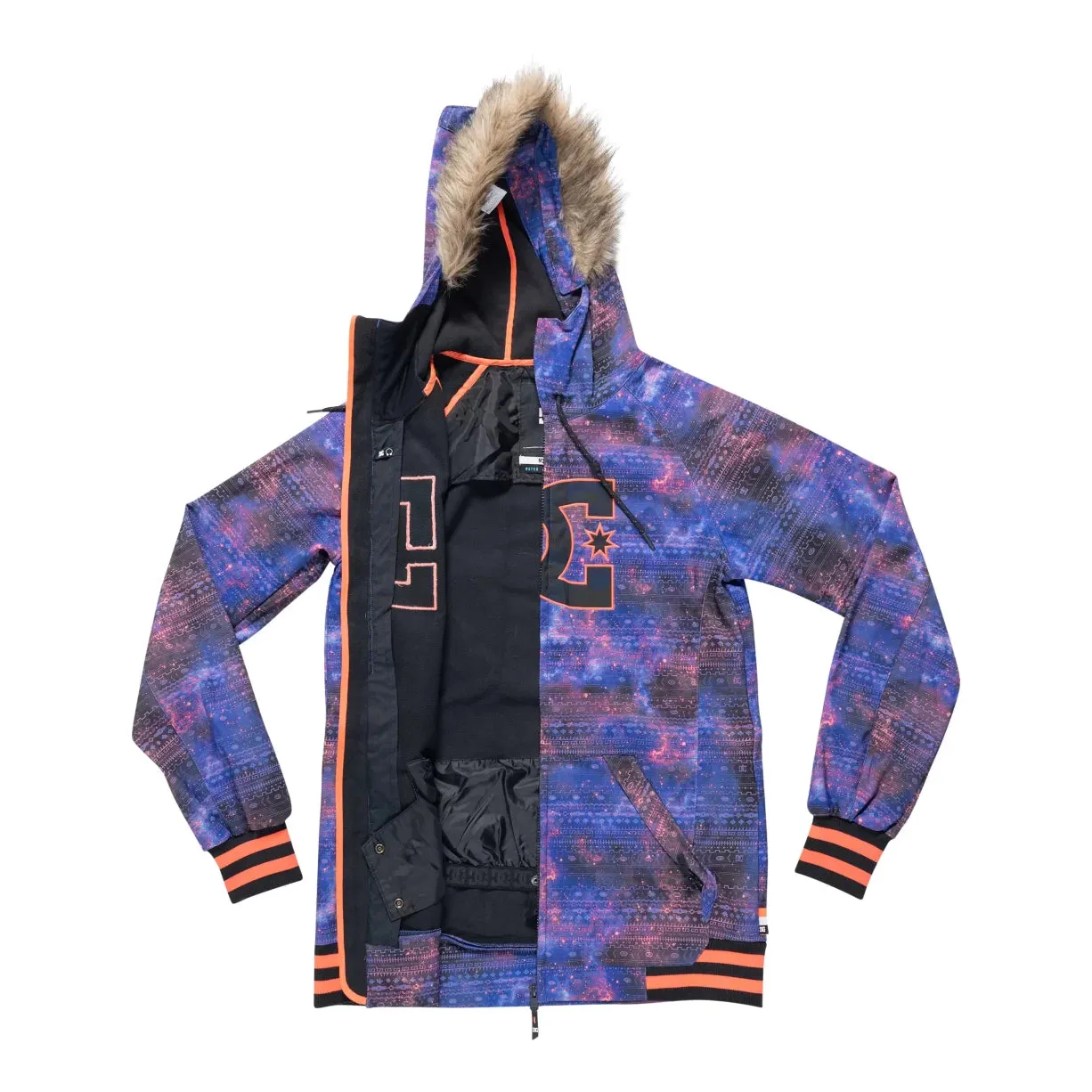 DC Shoes Full Zip Fleece Hooded Snowboard Jacket - Men's