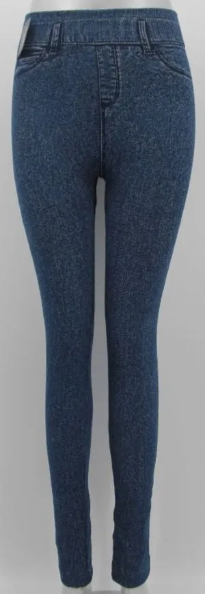 DENIM LOOK LEGGINGS - STONE WASH