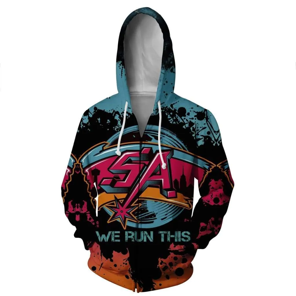 Football San Antonio Spurs Hoodies - Pullover Black 3D Hoodie