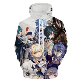 Genshin Impact Hoodies - Barbara Qiqi 3D Game Pullover Hooded Sweatshirt