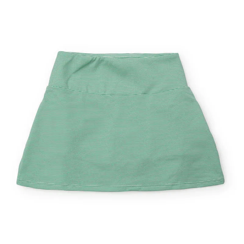 Green and White Stripe Margot Performance Skirt