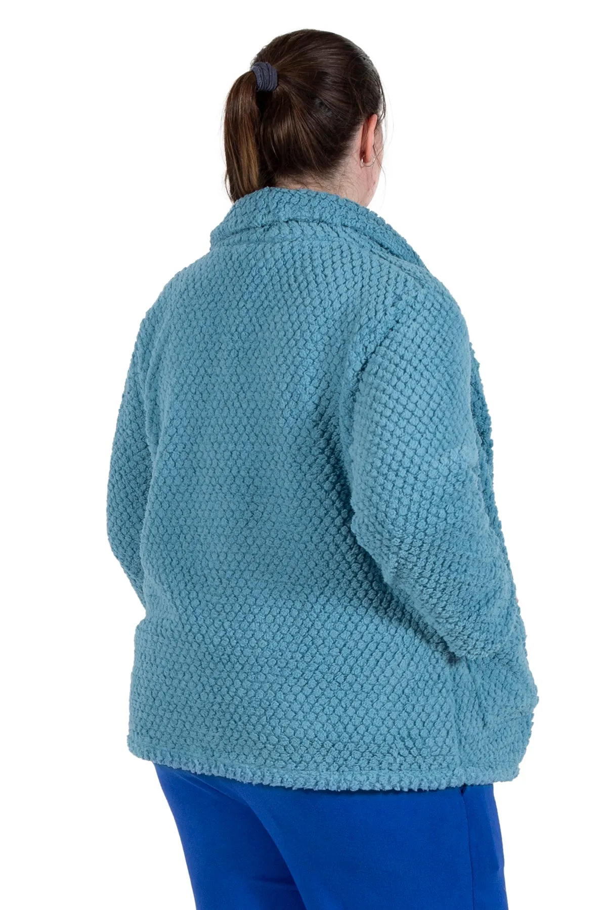La Cera Plus Size Honeycomb Fleece Bed Jacket