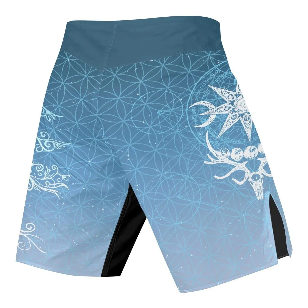 Light Blue YULE Vikings Fight Shorts
