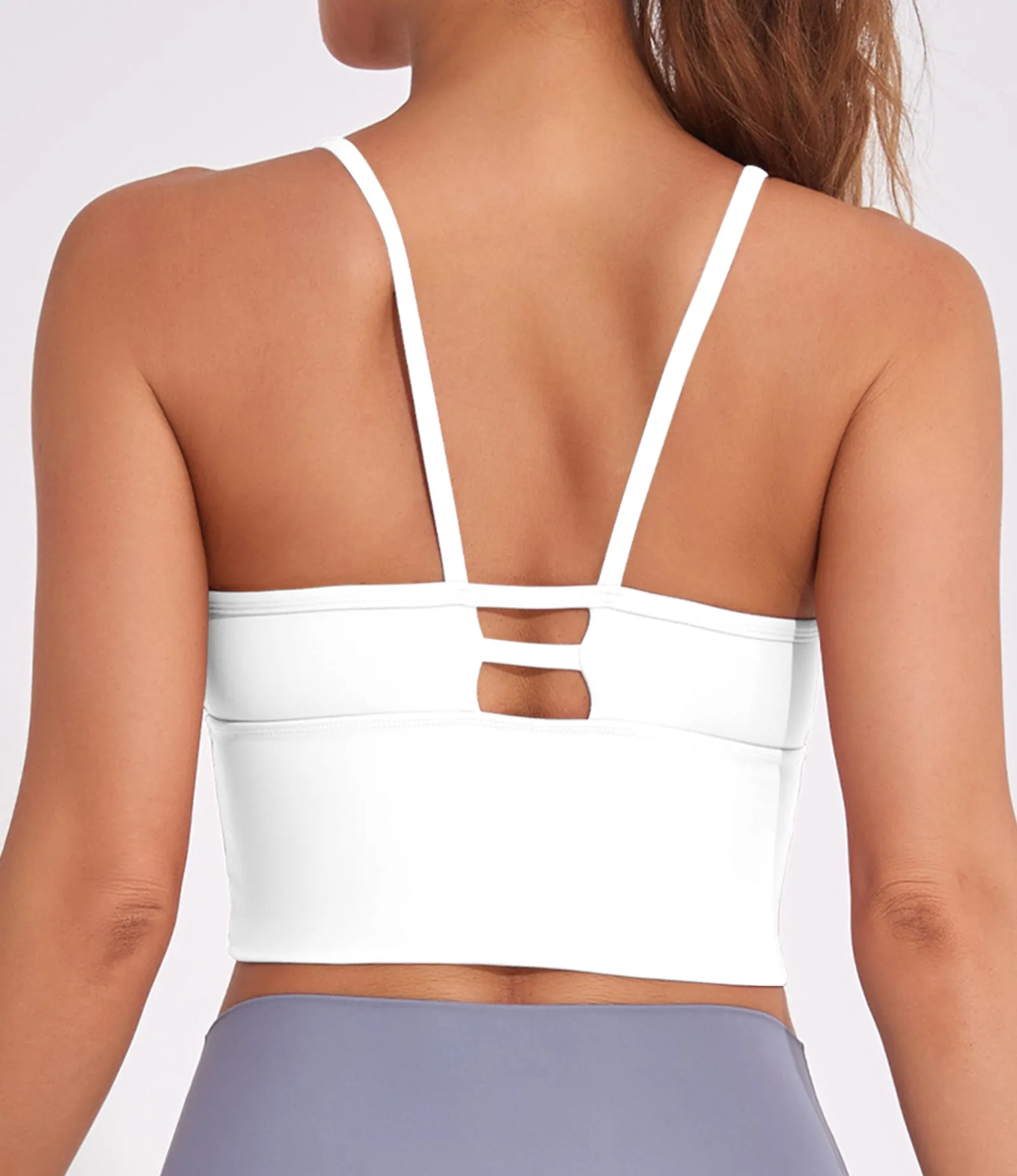 Longline Cutout Strappy Yoga Workout Sports Bras