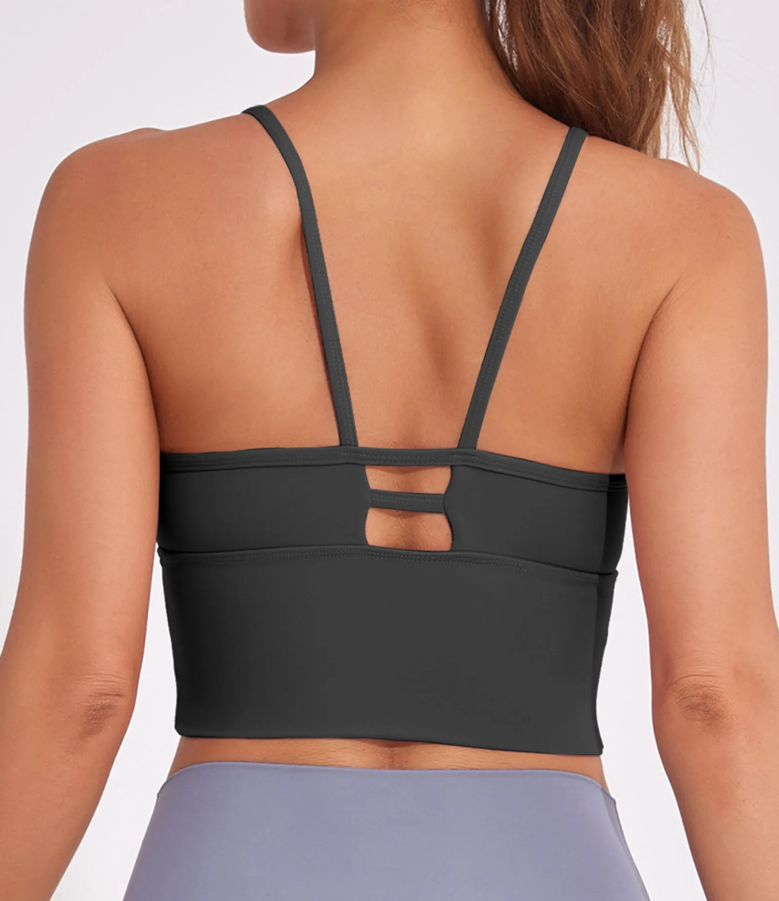 Longline Cutout Strappy Yoga Workout Sports Bras