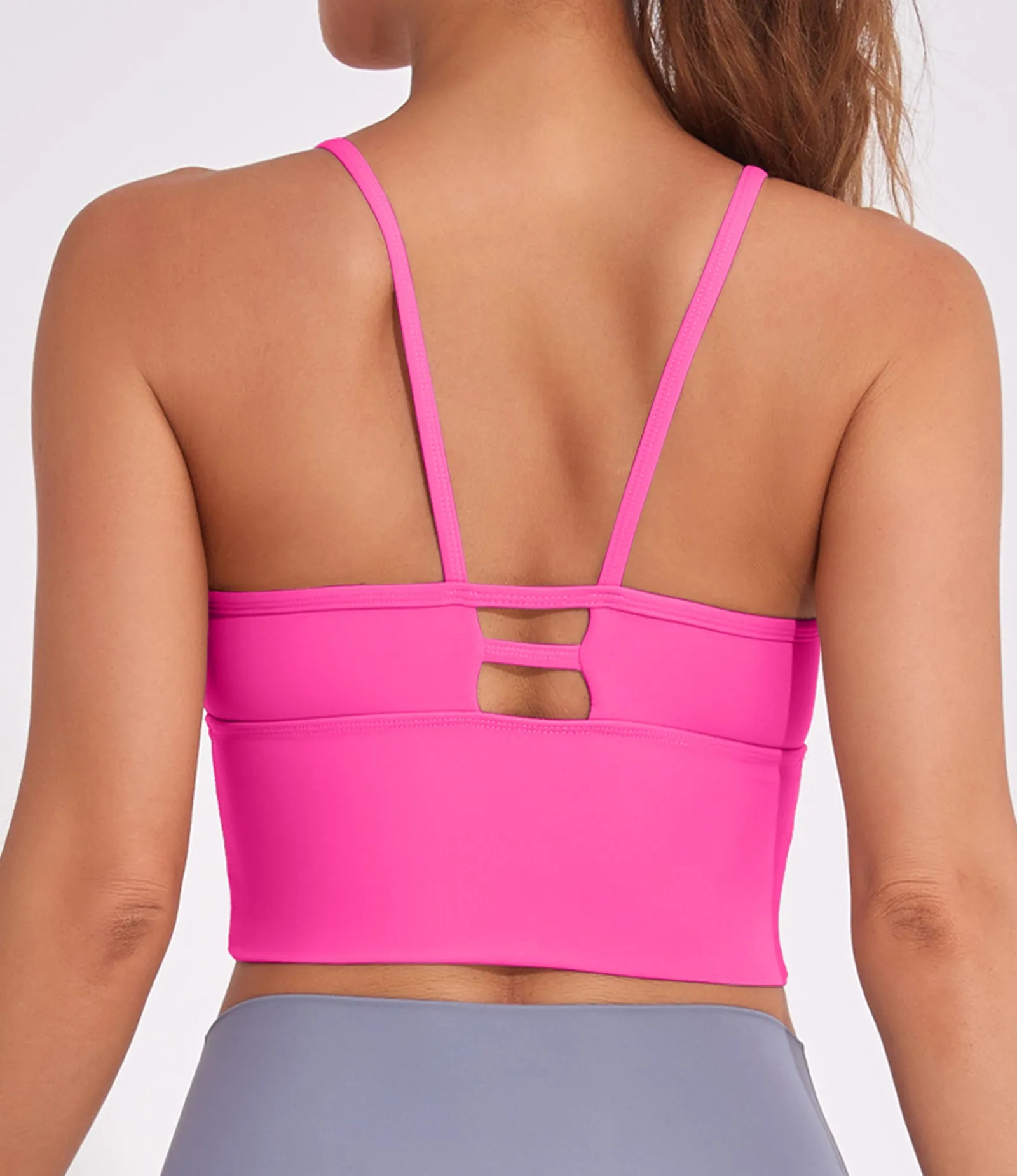 Longline Cutout Strappy Yoga Workout Sports Bras