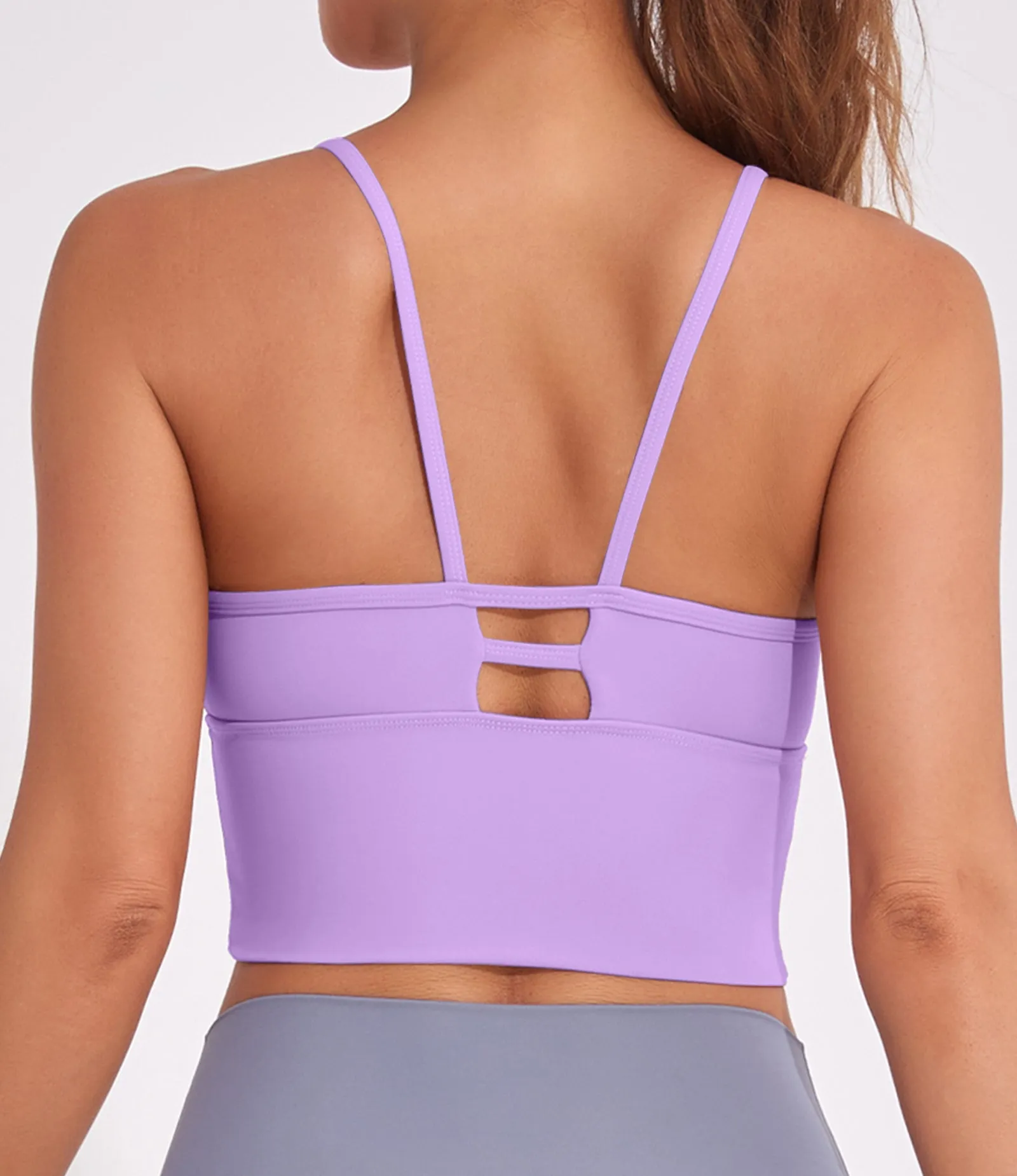 Longline Cutout Strappy Yoga Workout Sports Bras