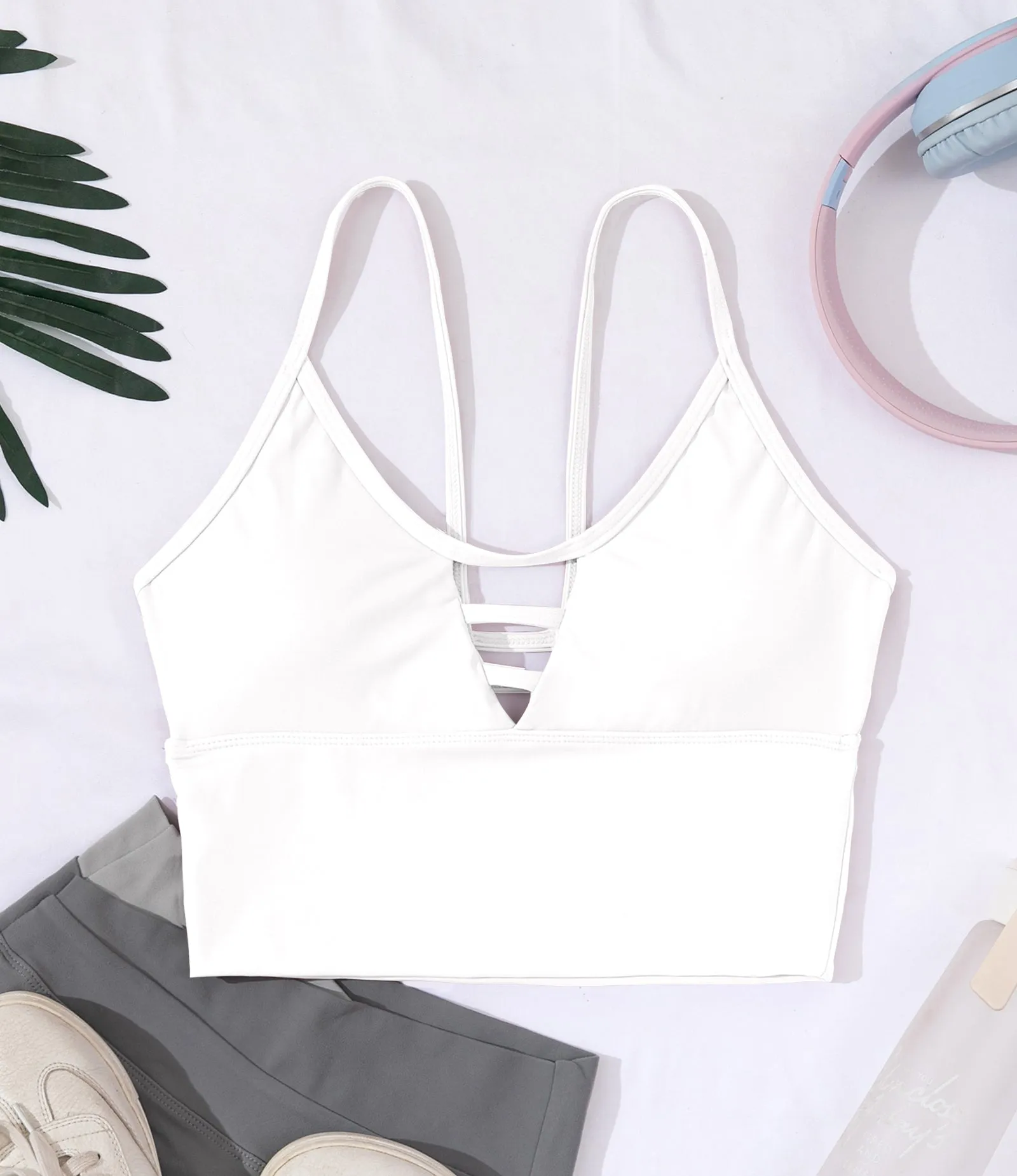 Longline Cutout Strappy Yoga Workout Sports Bras