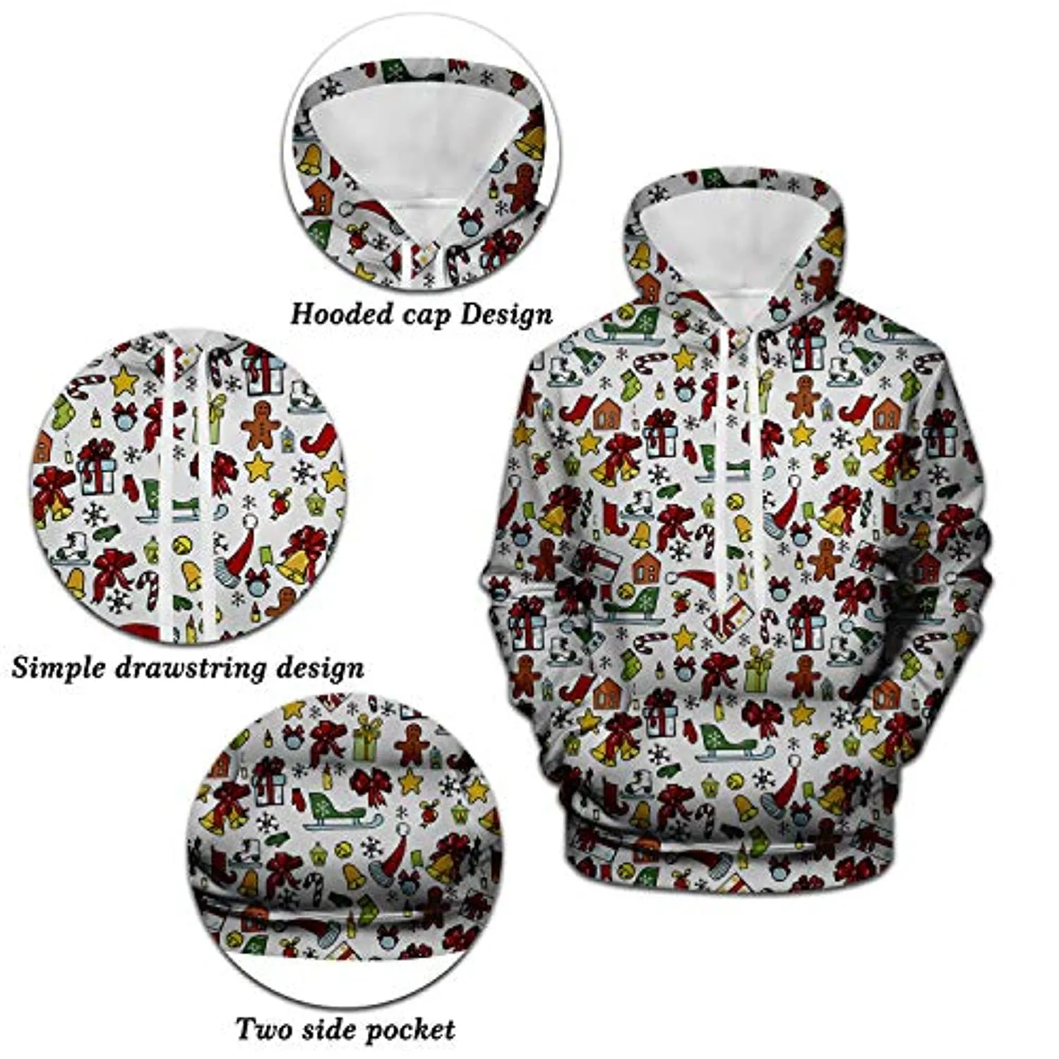 Mass Effect Hoodie - N7 3D Print Hooded Pullover Sweatshirt Red and Black