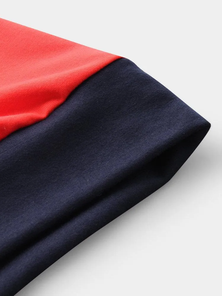 Navy Polo Neck With Drawstring Stitching Design Pullover Dress