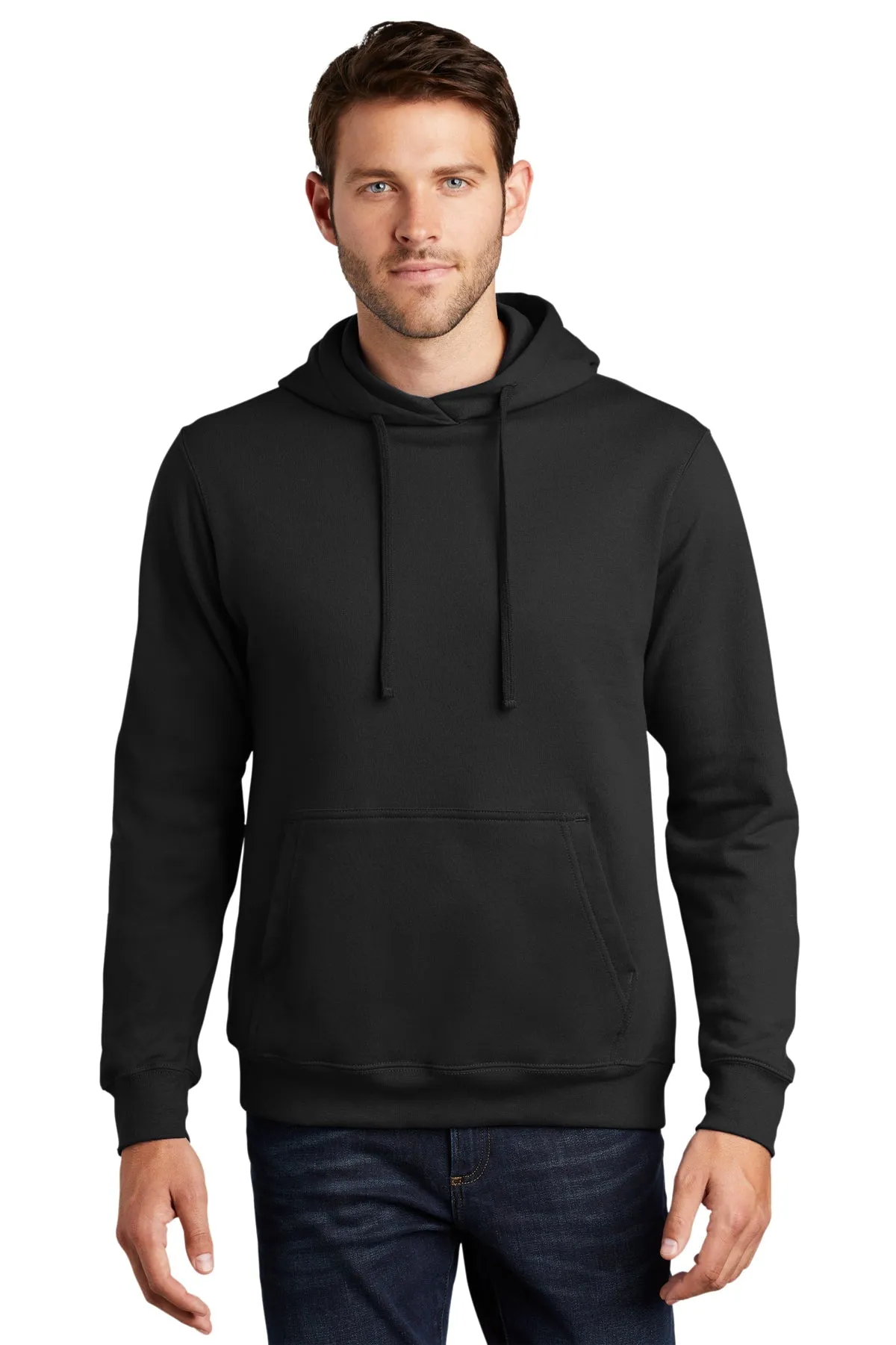 Port & Company Fan Favorite Fleece Customized Hoodies, Jet Black