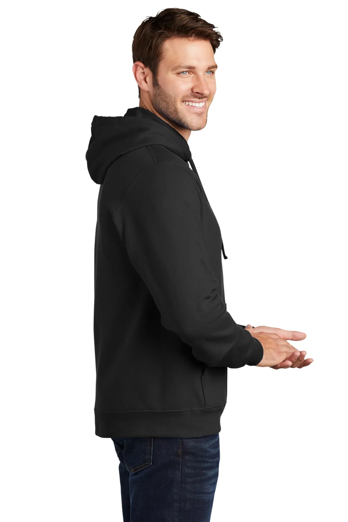 Port & Company Fan Favorite Fleece Customized Hoodies, Jet Black