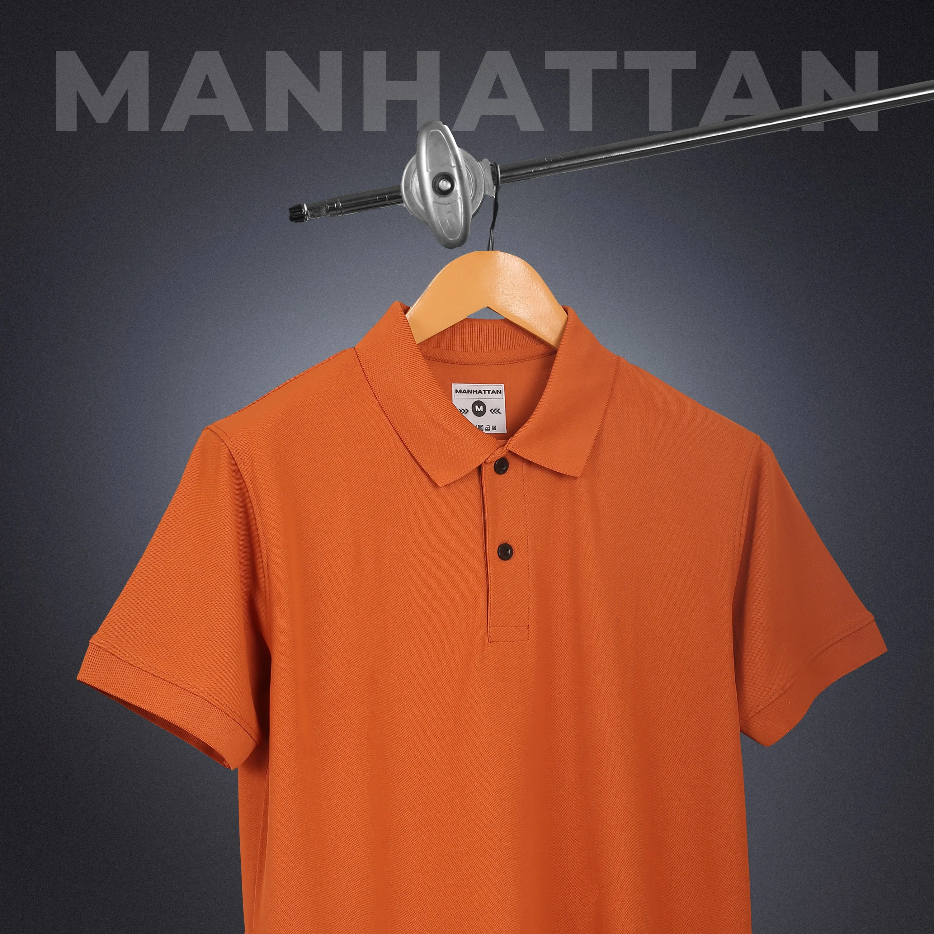 Sports Dry Fit woody orange Polo T Shirts (Micro Polyester)