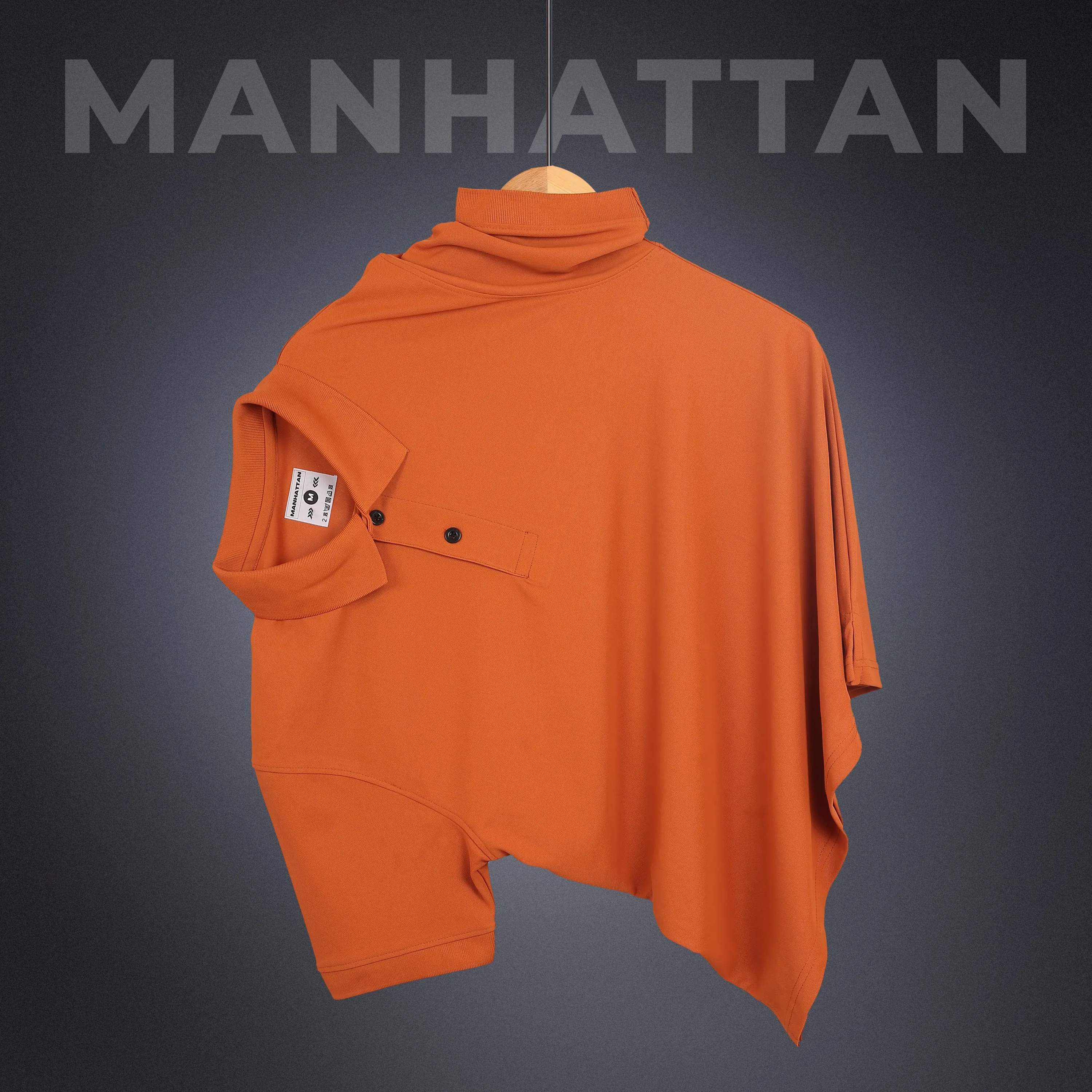 Sports Dry Fit woody orange Polo T Shirts (Micro Polyester)