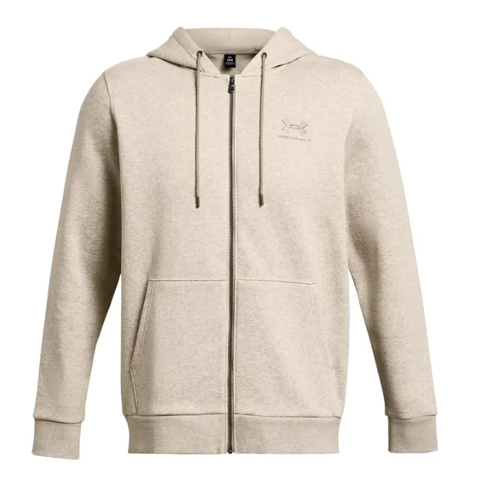 Under Armour Mens Hood Essential Fleece FZ Timberwolf Taupe