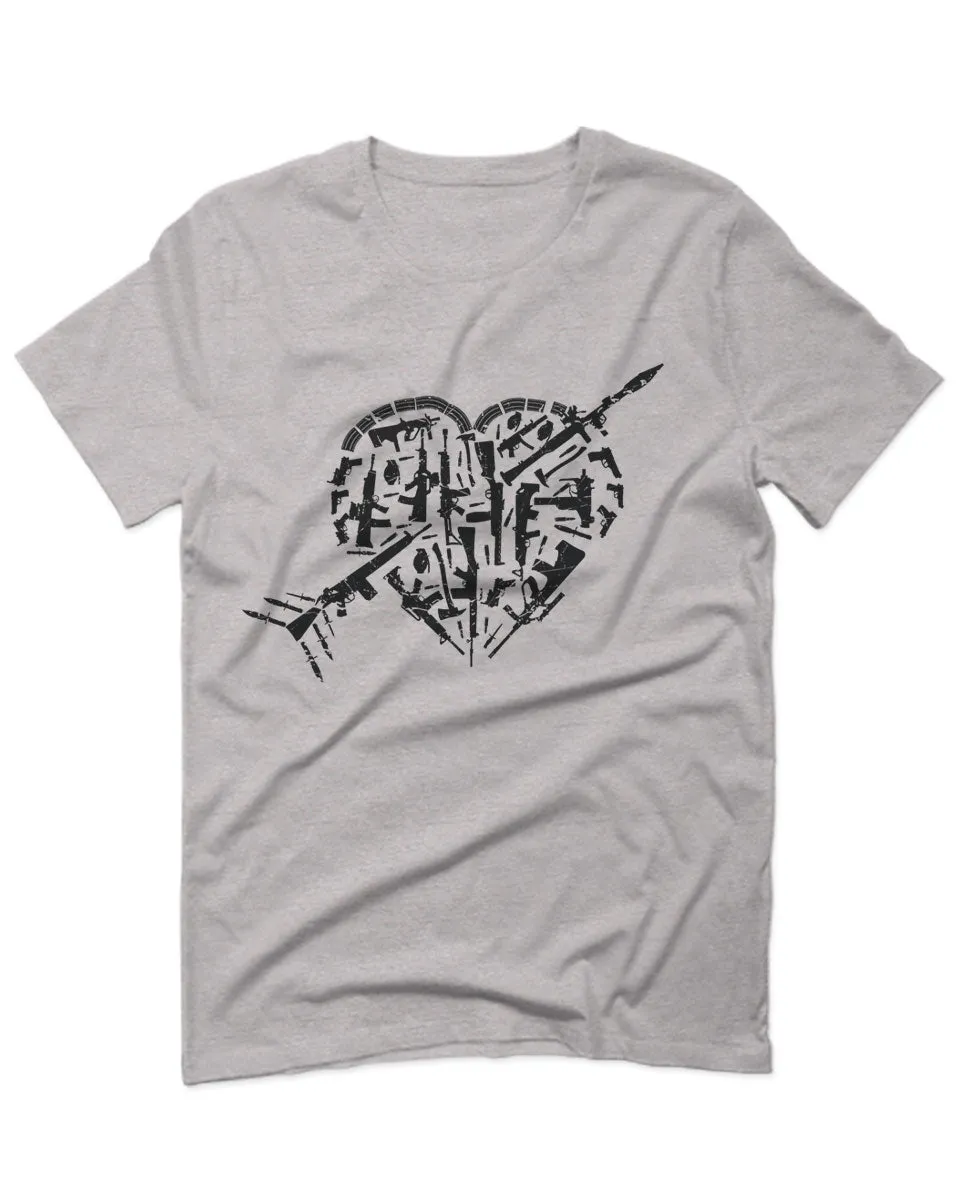 VICES AND VIRTUESS Second Amendment American Gun Rights arms Weapon Heart USA For men T Shirt